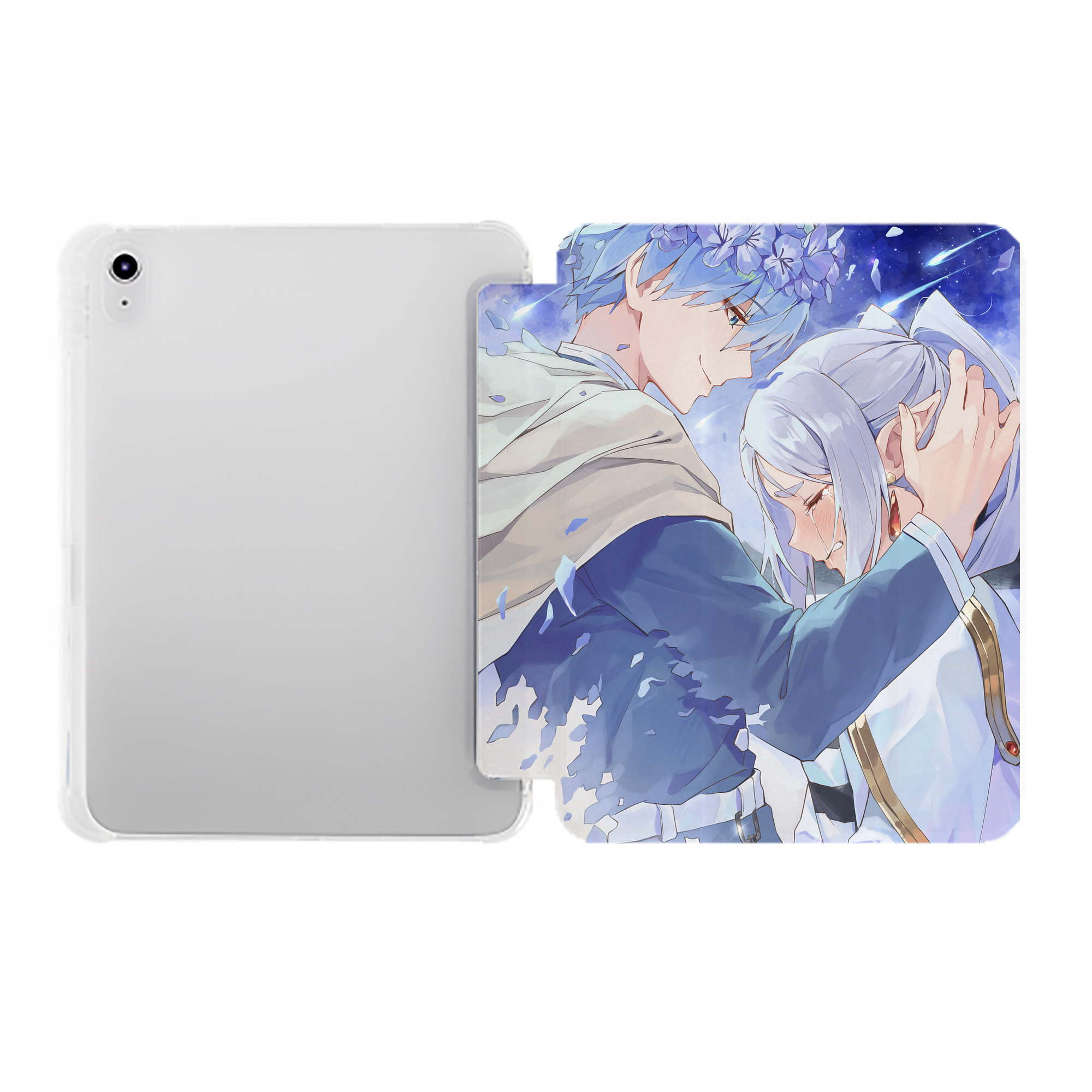 （画像用） 葬送のフリーレン Frieren IPad ケース ペン収納付き 三つ折りスタンド PUレザー×シリコン 対応機種9.5/10.5/10.9インチ